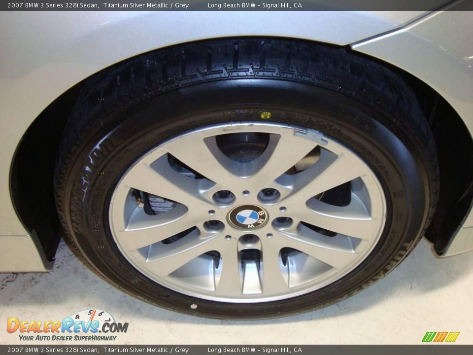 2007 BMW 3 Series 328i Sedan Titanium Silver Metallic / Grey Photo #3