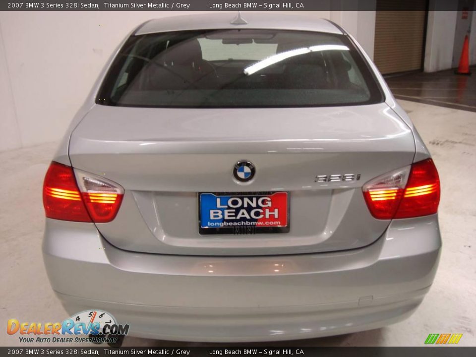 2007 BMW 3 Series 328i Sedan Titanium Silver Metallic / Grey Photo #7