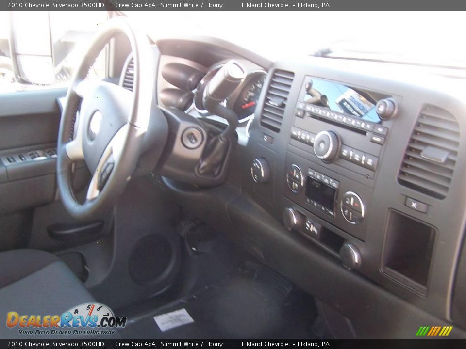 2010 Chevrolet Silverado 3500HD LT Crew Cab 4x4 Summit White / Ebony Photo #28