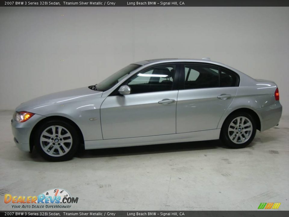 2007 BMW 3 Series 328i Sedan Titanium Silver Metallic / Grey Photo #13