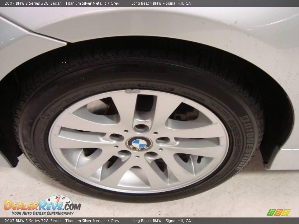 2007 BMW 3 Series 328i Sedan Titanium Silver Metallic / Grey Photo #14