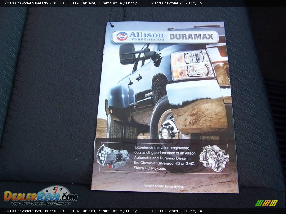 2010 Chevrolet Silverado 3500HD LT Crew Cab 4x4 Summit White / Ebony Photo #32