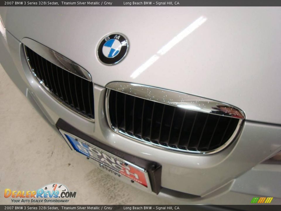 2007 BMW 3 Series 328i Sedan Titanium Silver Metallic / Grey Photo #16