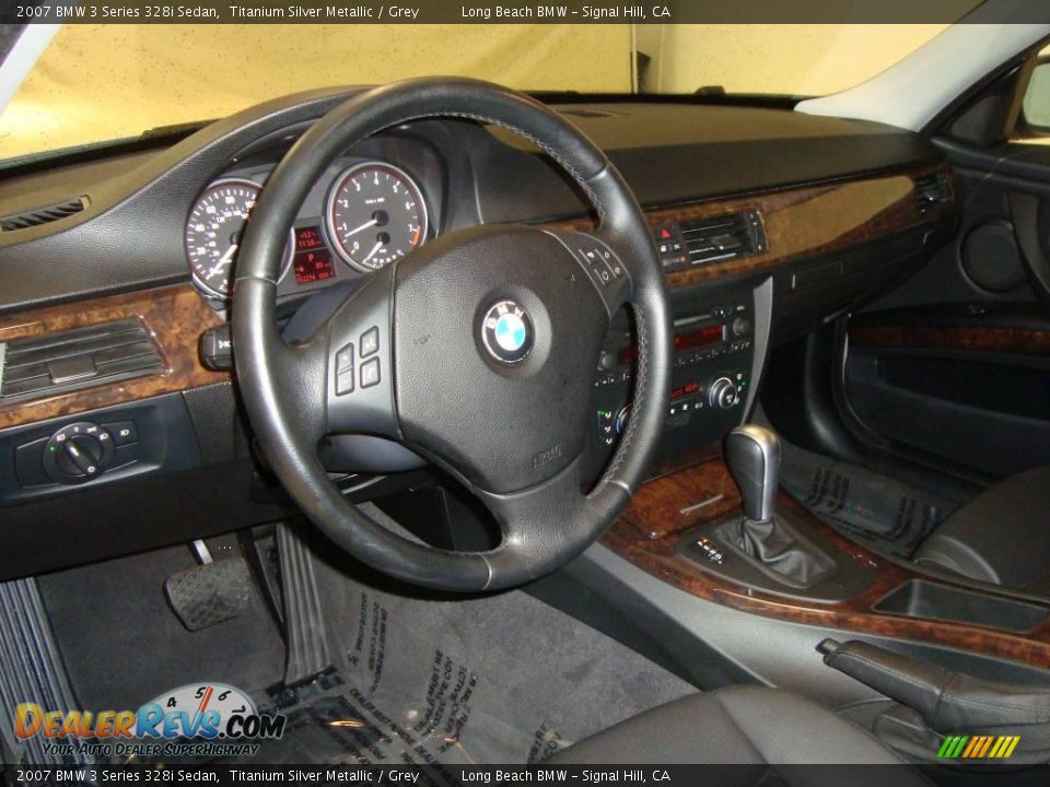2007 BMW 3 Series 328i Sedan Titanium Silver Metallic / Grey Photo #20
