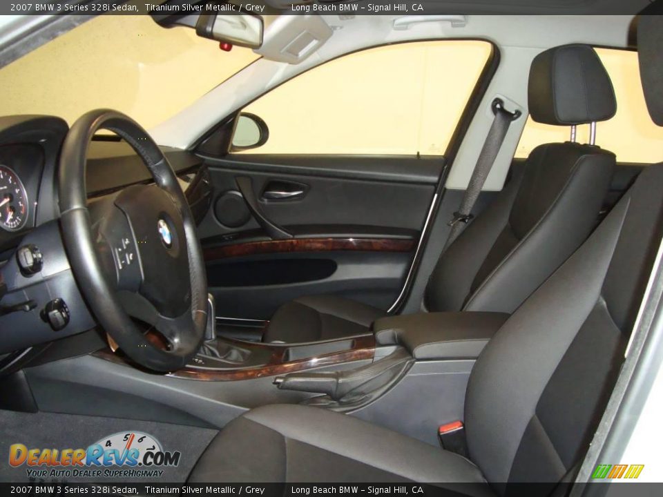 2007 BMW 3 Series 328i Sedan Titanium Silver Metallic / Grey Photo #21