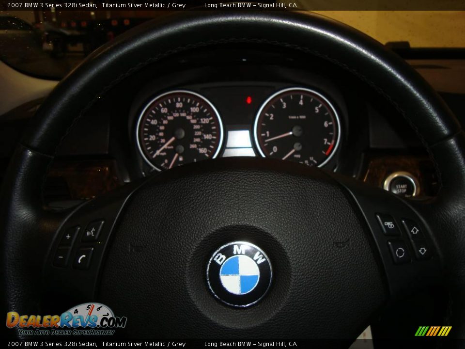 2007 BMW 3 Series 328i Sedan Titanium Silver Metallic / Grey Photo #34