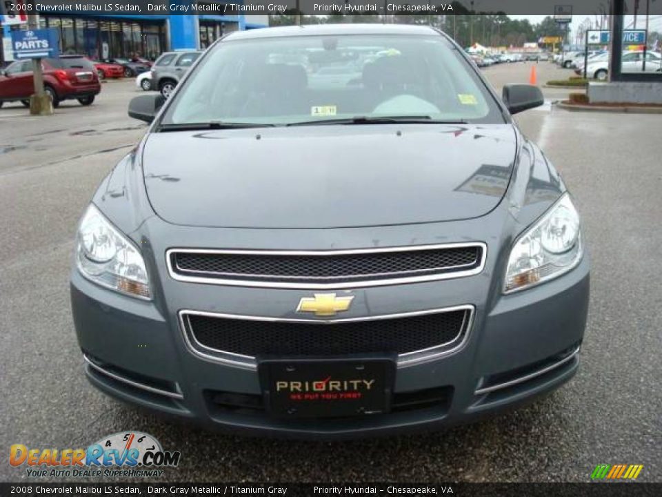 2008 Chevrolet Malibu LS Sedan Dark Gray Metallic / Titanium Gray Photo #2