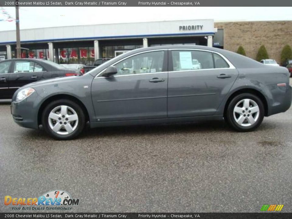 2008 Chevrolet Malibu LS Sedan Dark Gray Metallic / Titanium Gray Photo #3