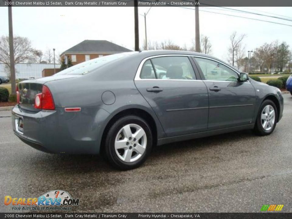 2008 Chevrolet Malibu LS Sedan Dark Gray Metallic / Titanium Gray Photo #6
