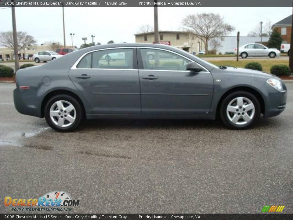 2008 Chevrolet Malibu LS Sedan Dark Gray Metallic / Titanium Gray Photo #7