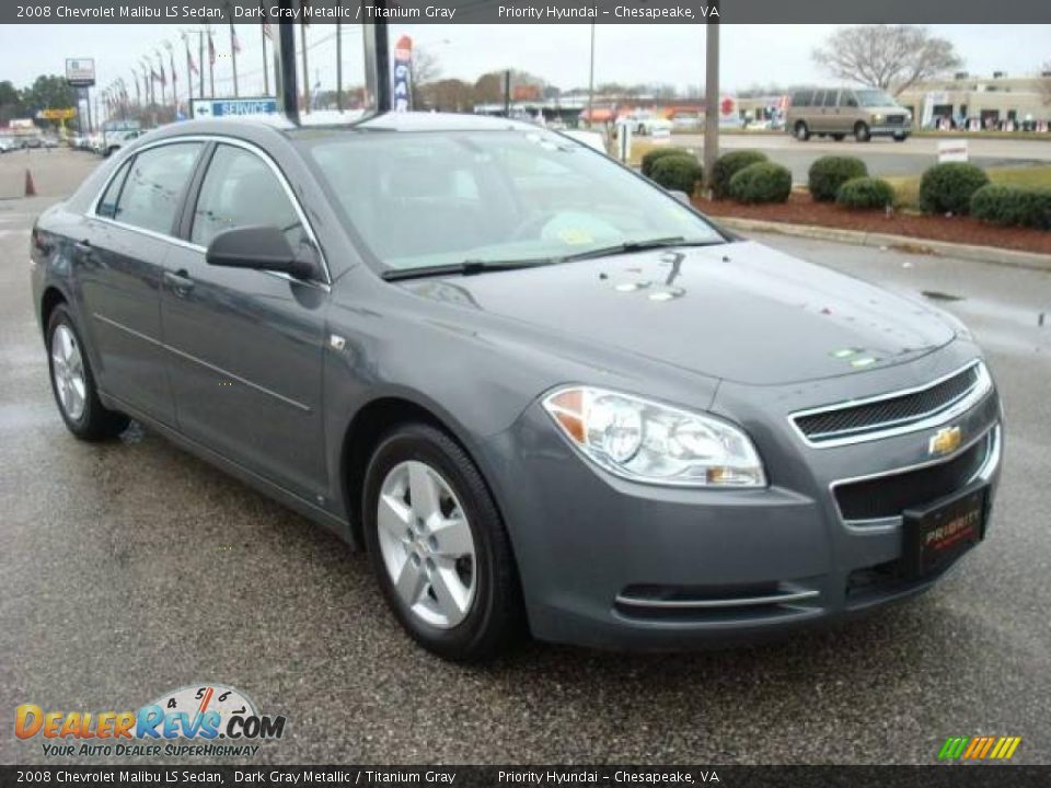 2008 Chevrolet Malibu LS Sedan Dark Gray Metallic / Titanium Gray Photo #8