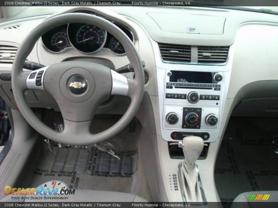 2008 Chevrolet Malibu LS Sedan Dark Gray Metallic / Titanium Gray Photo #11