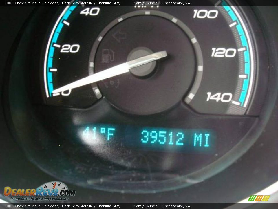 2008 Chevrolet Malibu LS Sedan Dark Gray Metallic / Titanium Gray Photo #17