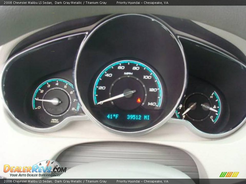 2008 Chevrolet Malibu LS Sedan Dark Gray Metallic / Titanium Gray Photo #19