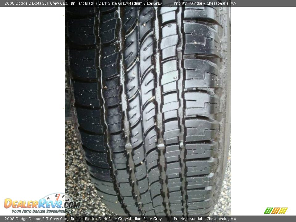 2008 Dodge Dakota SLT Crew Cab Brilliant Black / Dark Slate Gray/Medium Slate Gray Photo #22
