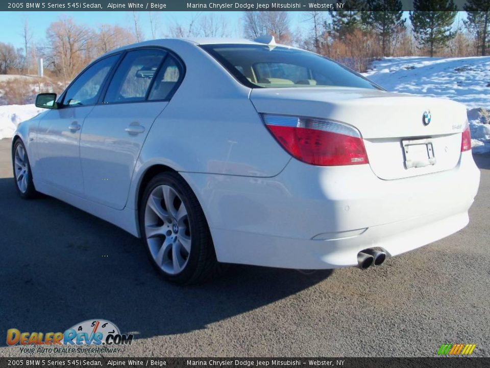 2005 BMW 5 Series 545i Sedan Alpine White / Beige Photo #3