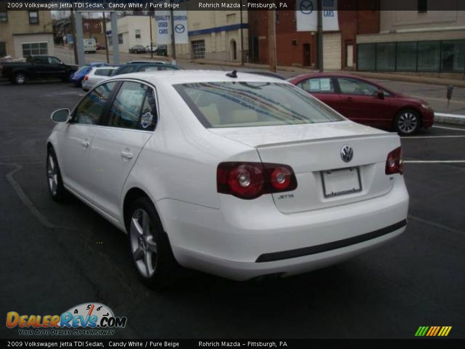 2009 Volkswagen Jetta TDI Sedan Candy White / Pure Beige Photo #3