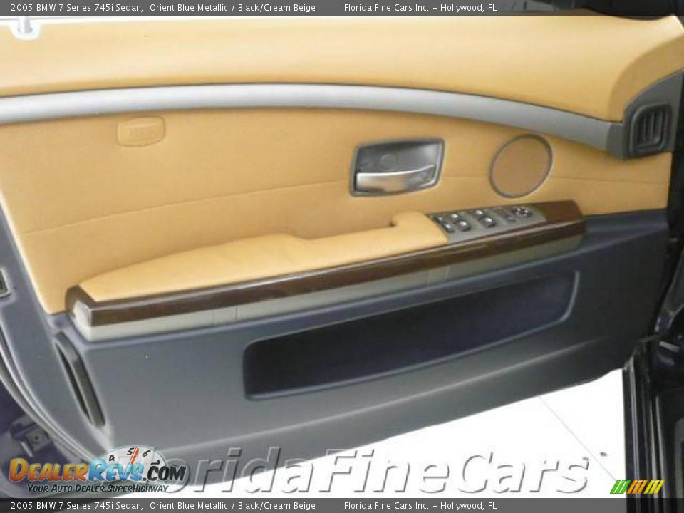 2005 BMW 7 Series 745i Sedan Orient Blue Metallic / Black/Cream Beige Photo #11