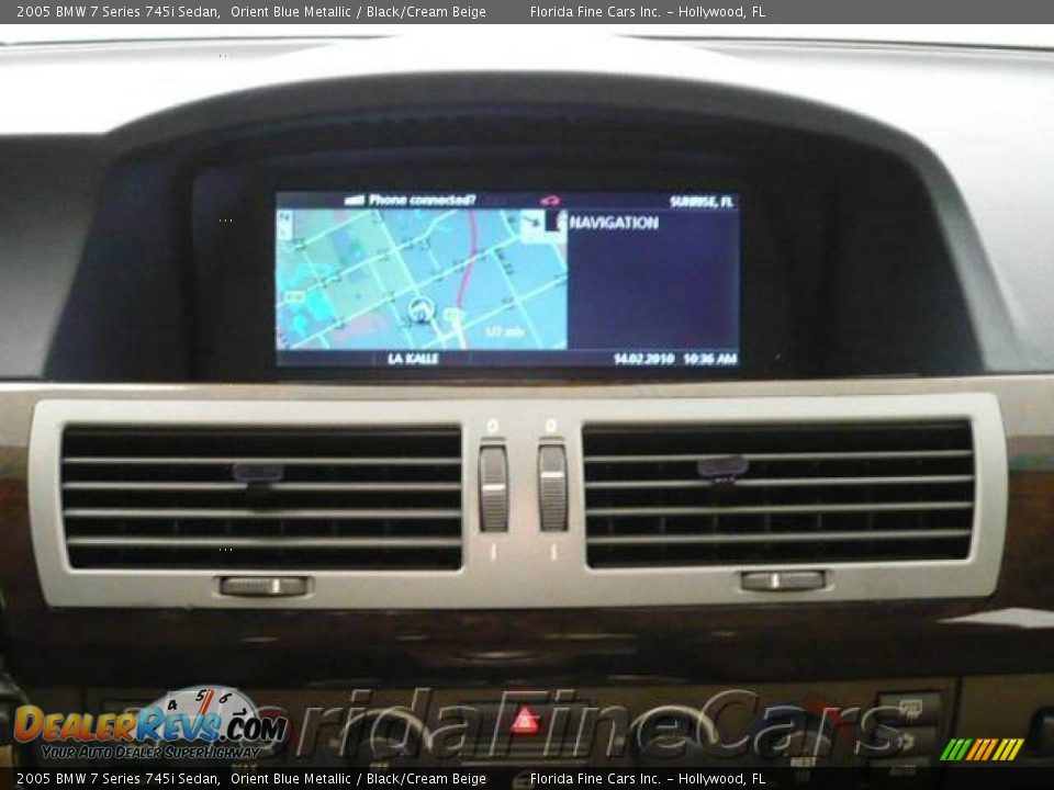 2005 BMW 7 Series 745i Sedan Orient Blue Metallic / Black/Cream Beige Photo #18