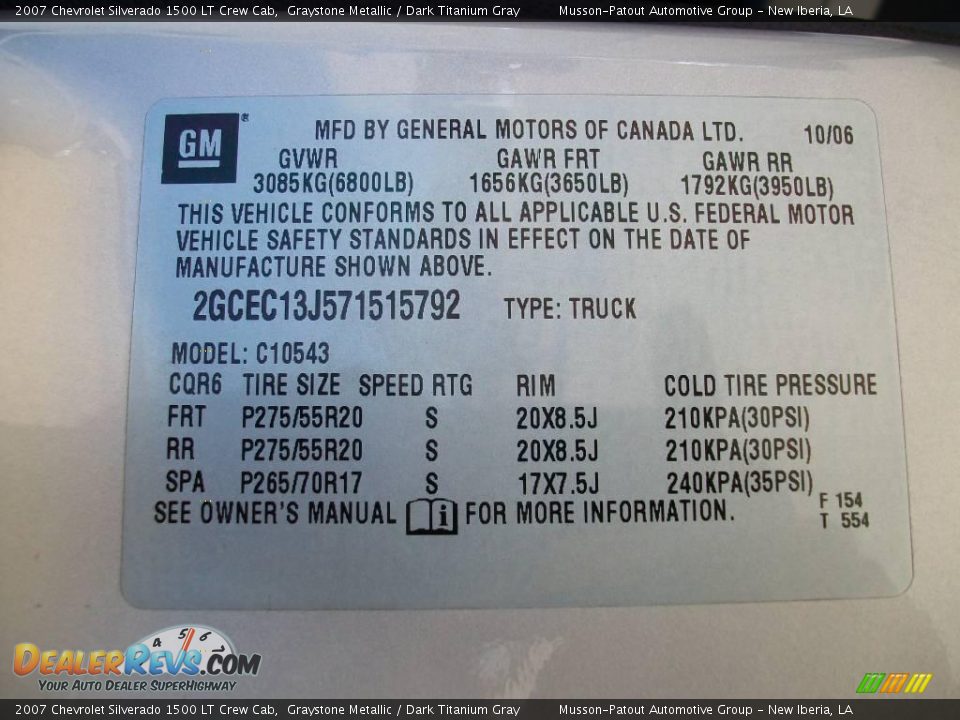 2007 Chevrolet Silverado 1500 LT Crew Cab Graystone Metallic / Dark Titanium Gray Photo #14