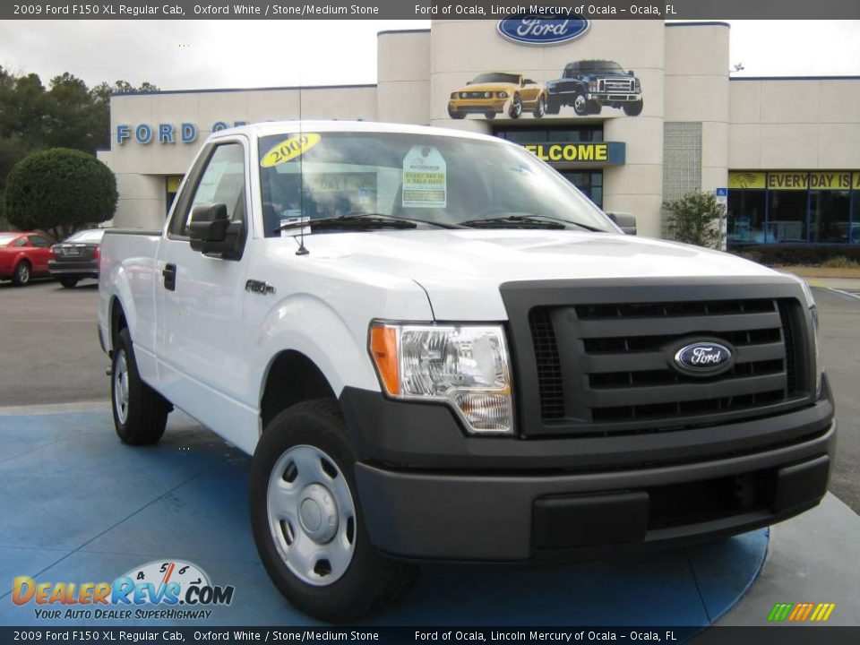 2009 Ford F150 XL Regular Cab Oxford White / Stone/Medium Stone Photo #1