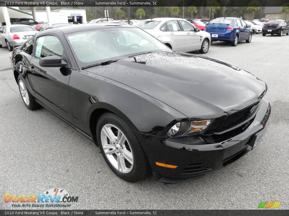 2010 Ford Mustang V6 Coupe Black / Stone Photo #1