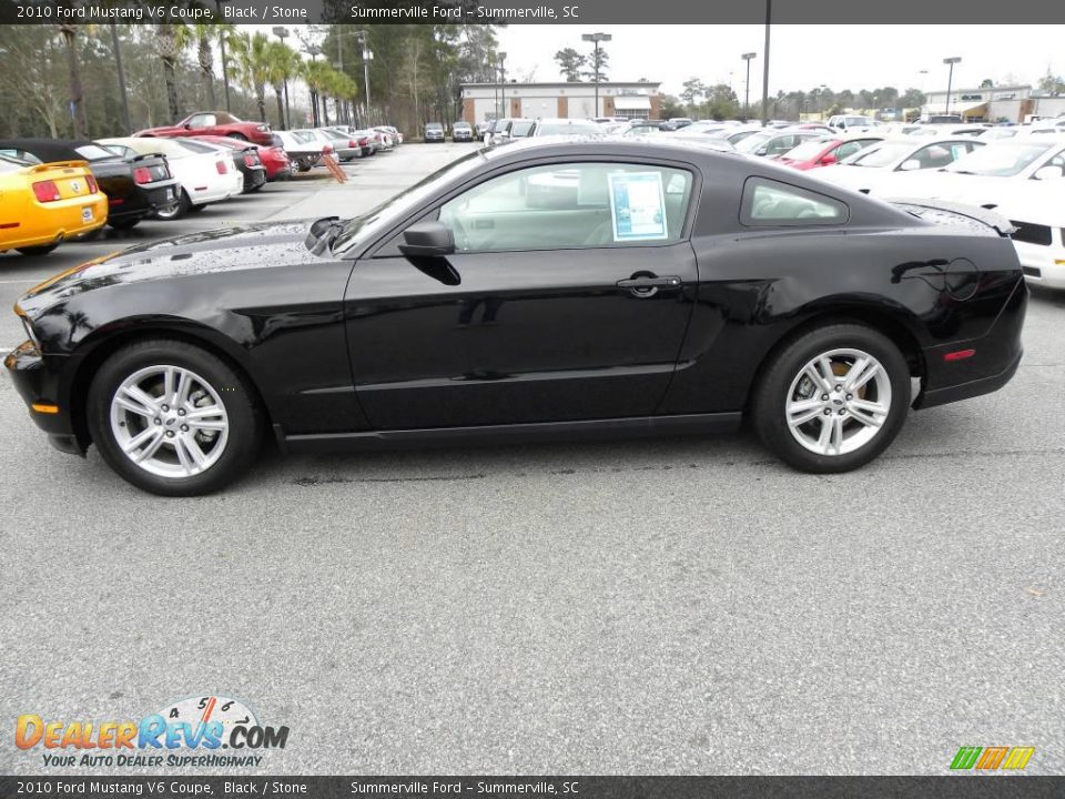 2010 Ford Mustang V6 Coupe Black / Stone Photo #2
