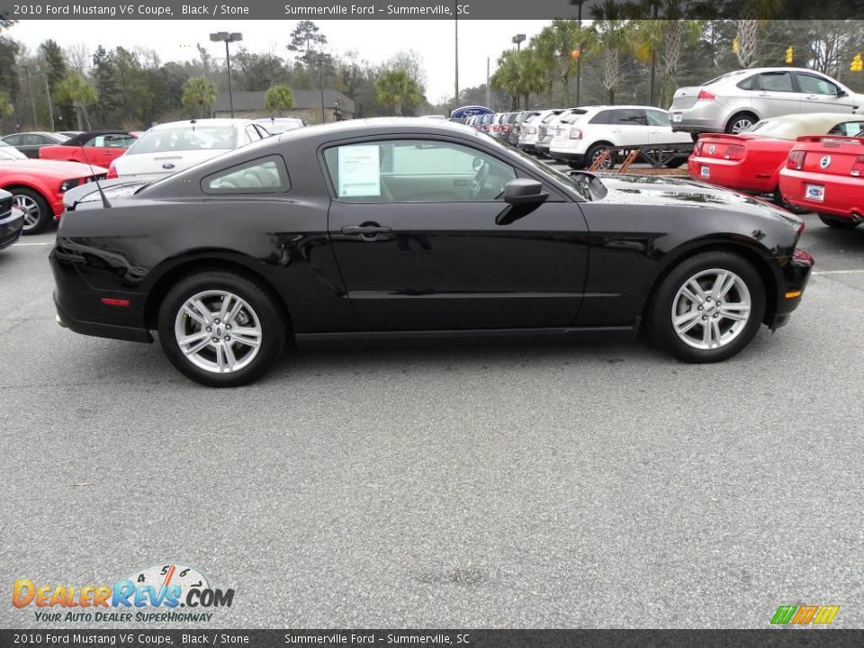 2010 Ford Mustang V6 Coupe Black / Stone Photo #9