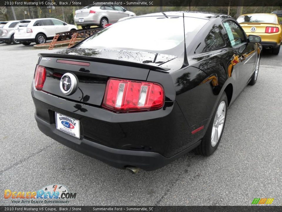 2010 Ford Mustang V6 Coupe Black / Stone Photo #10