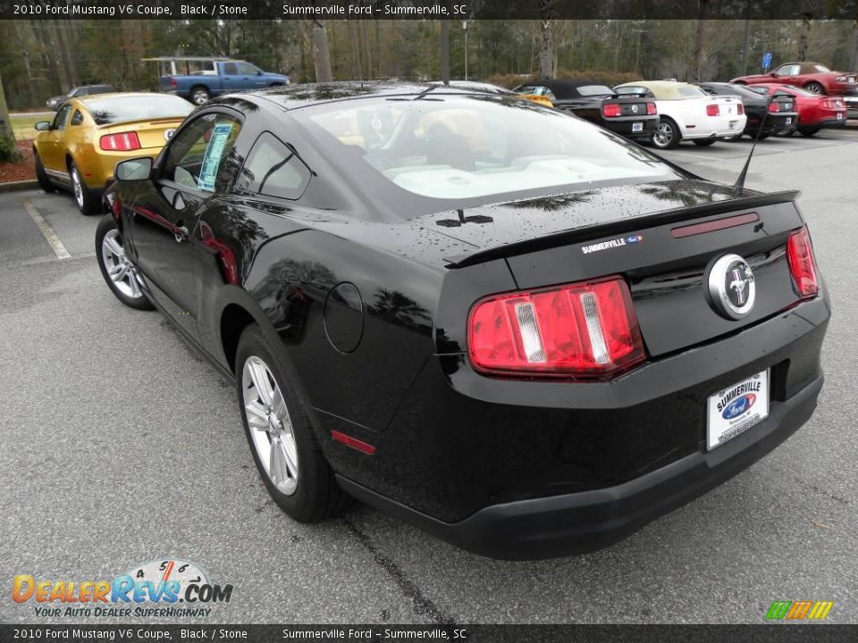 2010 Ford Mustang V6 Coupe Black / Stone Photo #12