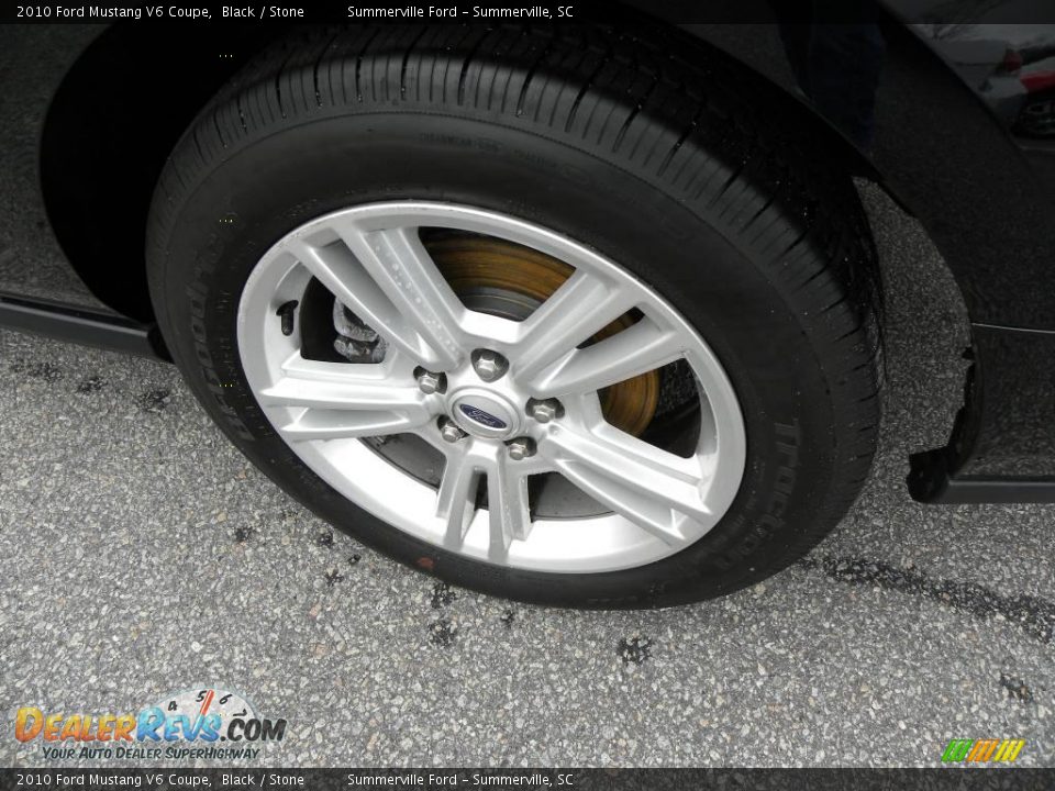 2010 Ford Mustang V6 Coupe Black / Stone Photo #13