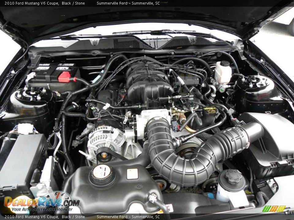 2010 Ford Mustang V6 Coupe Black / Stone Photo #15