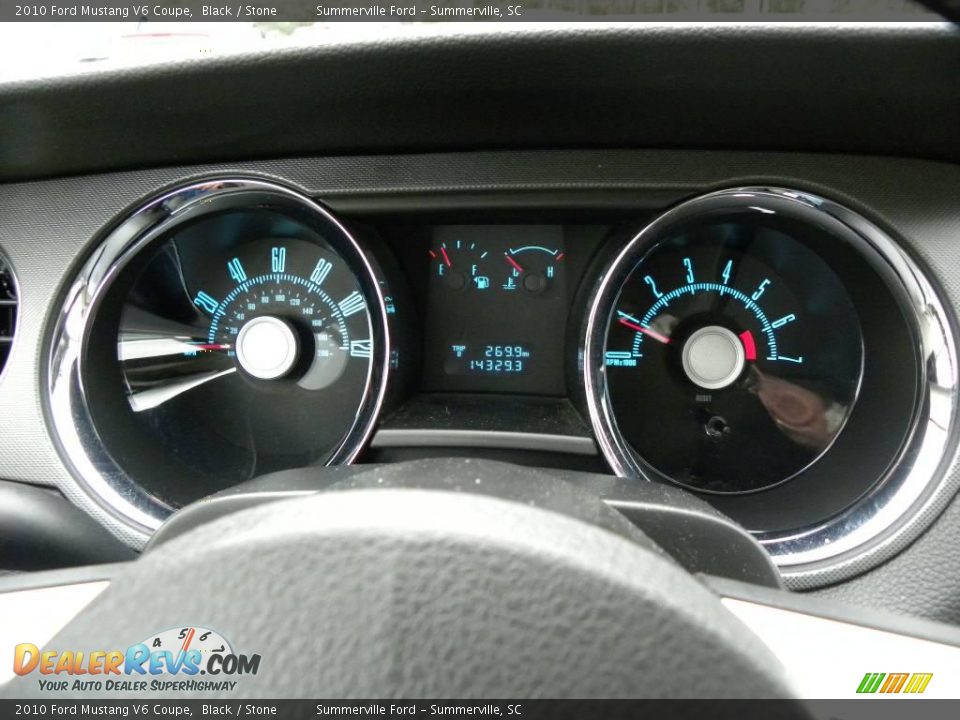 2010 Ford Mustang V6 Coupe Black / Stone Photo #18