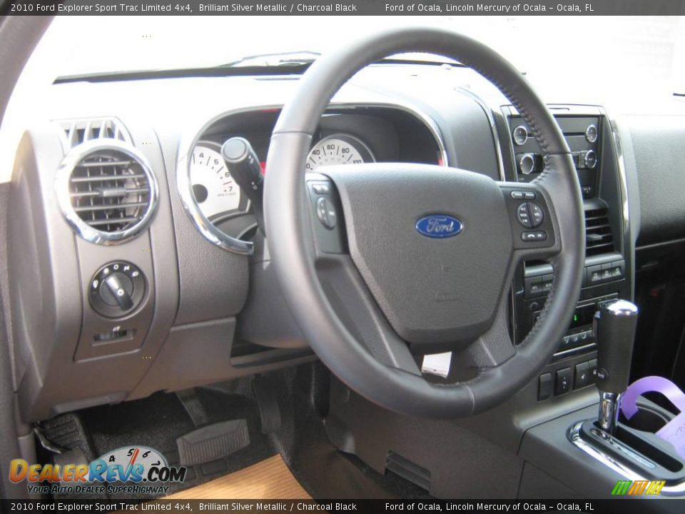 2010 Ford Explorer Sport Trac Limited 4x4 Brilliant Silver Metallic / Charcoal Black Photo #3