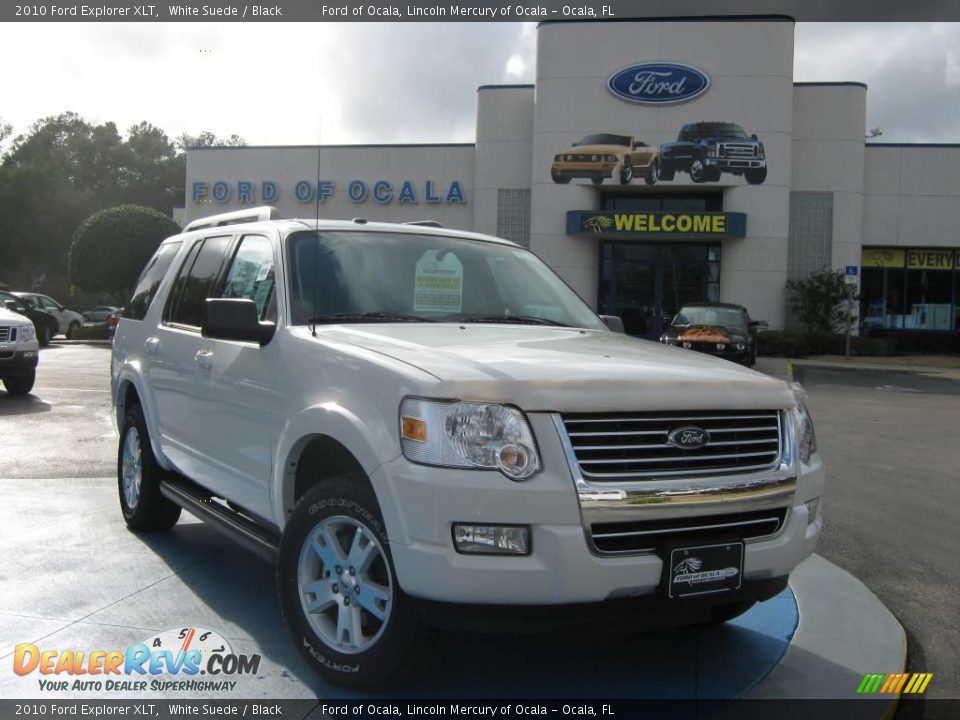 2010 Ford Explorer XLT White Suede / Black Photo #1