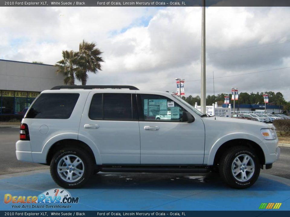 2010 Ford Explorer XLT White Suede / Black Photo #2