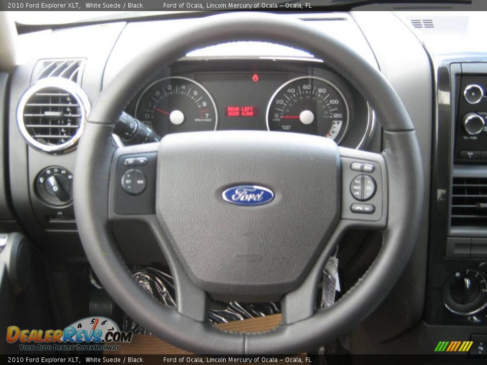 2010 Ford Explorer XLT White Suede / Black Photo #3