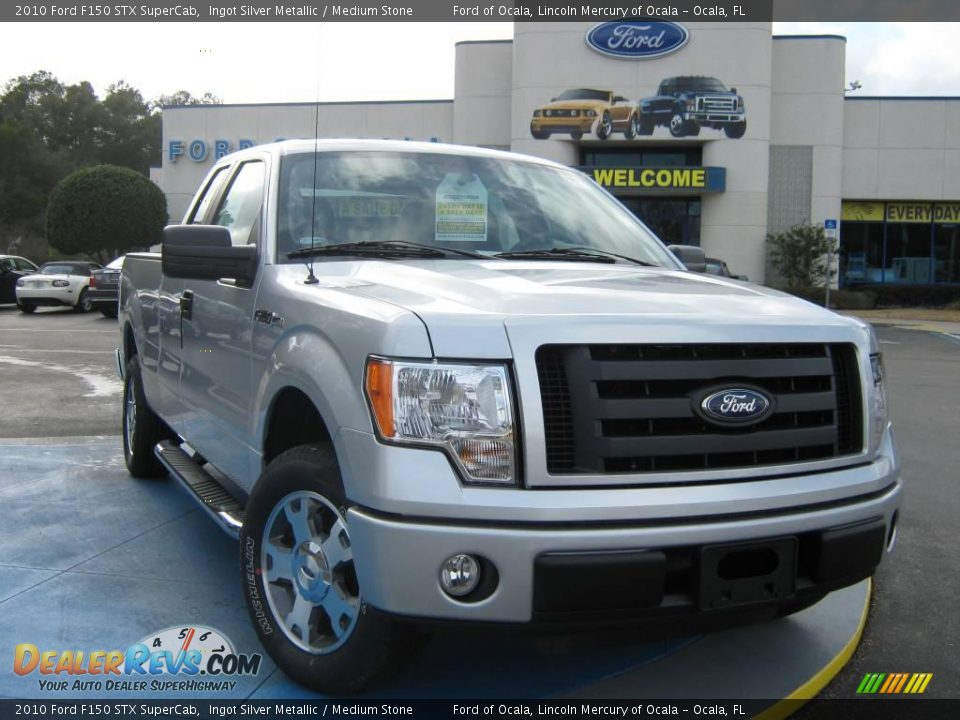 2010 Ford F150 STX SuperCab Ingot Silver Metallic / Medium Stone Photo #1
