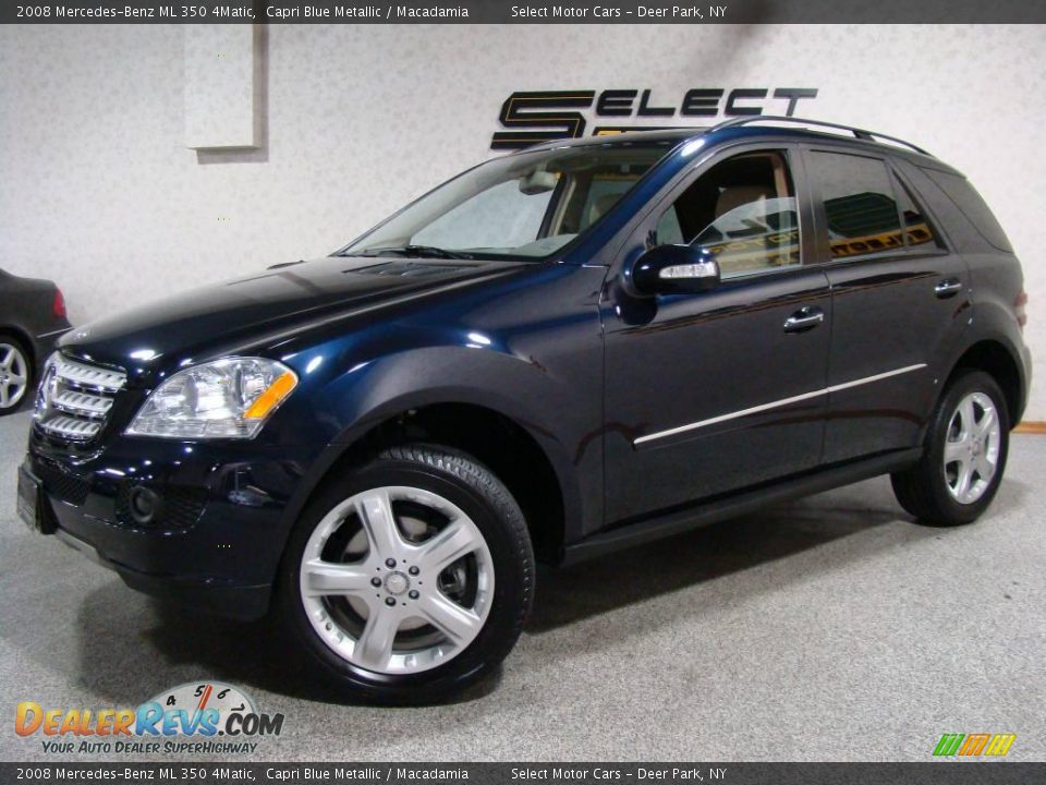 2008 Mercedes-Benz ML 350 4Matic Capri Blue Metallic / Macadamia Photo #1