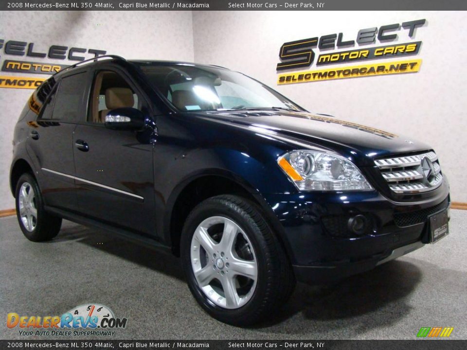 2008 Mercedes-Benz ML 350 4Matic Capri Blue Metallic / Macadamia Photo #3