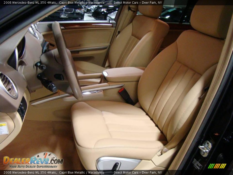 2008 Mercedes-Benz ML 350 4Matic Capri Blue Metallic / Macadamia Photo #8