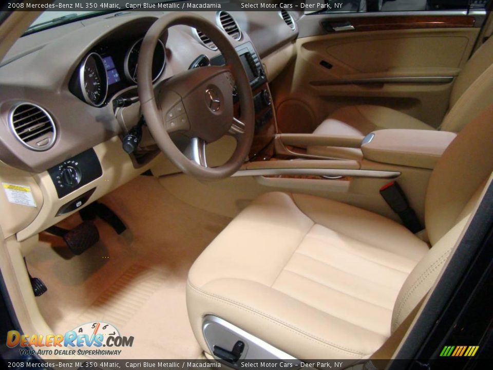 2008 Mercedes-Benz ML 350 4Matic Capri Blue Metallic / Macadamia Photo #9