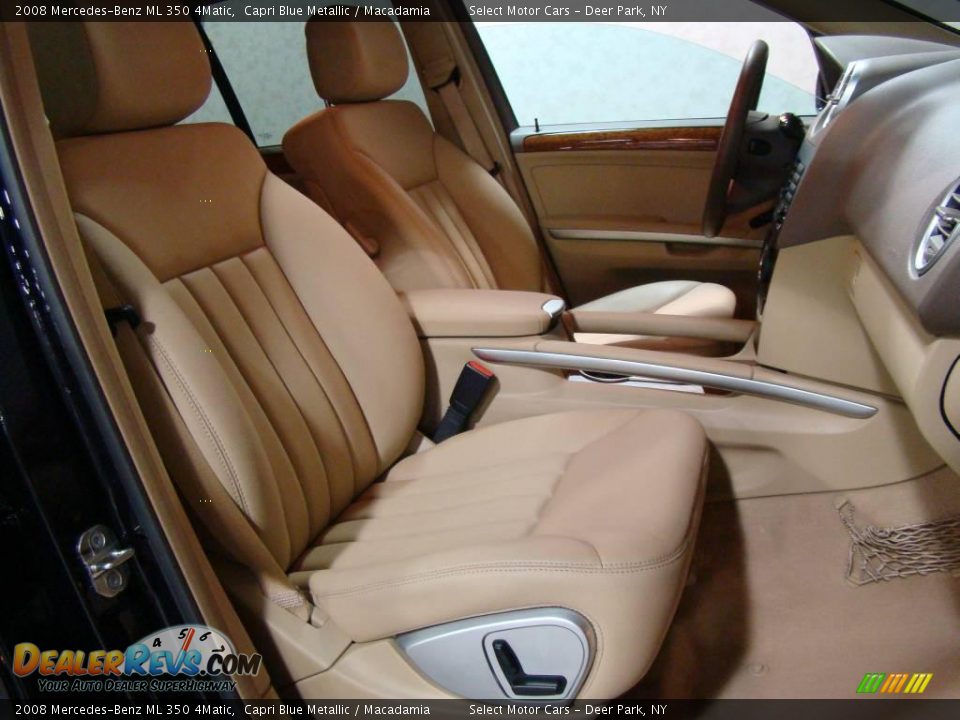 2008 Mercedes-Benz ML 350 4Matic Capri Blue Metallic / Macadamia Photo #12