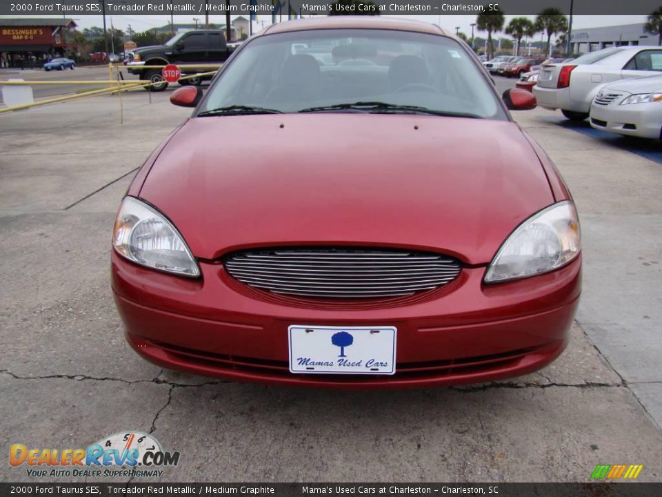 2000 Ford Taurus SES Toreador Red Metallic / Medium Graphite Photo #3