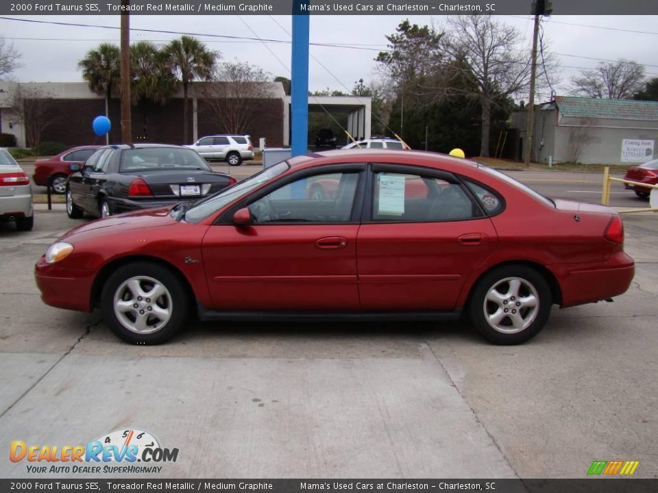 2000 Ford Taurus SES Toreador Red Metallic / Medium Graphite Photo #5