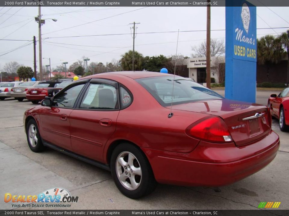 2000 Ford Taurus SES Toreador Red Metallic / Medium Graphite Photo #6