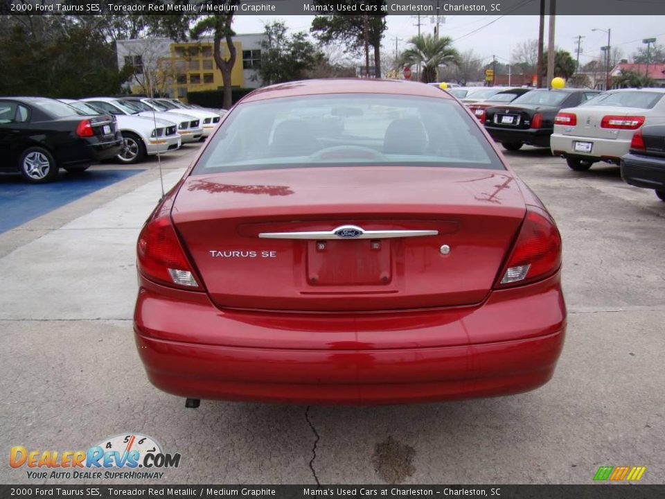 2000 Ford Taurus SES Toreador Red Metallic / Medium Graphite Photo #7