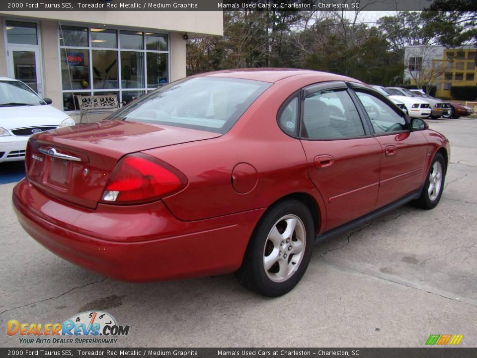 2000 Ford Taurus SES Toreador Red Metallic / Medium Graphite Photo #8