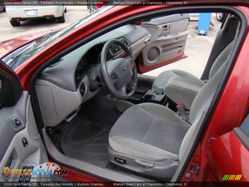 2000 Ford Taurus SES Toreador Red Metallic / Medium Graphite Photo #9