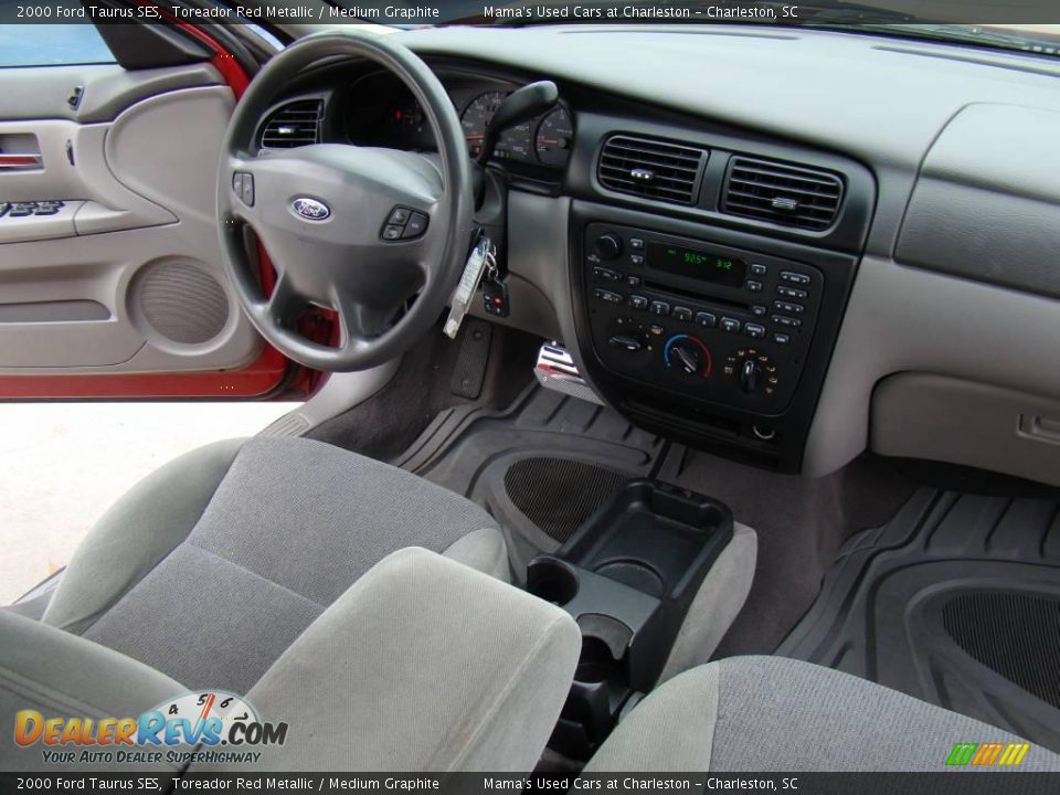 2000 Ford Taurus SES Toreador Red Metallic / Medium Graphite Photo #14